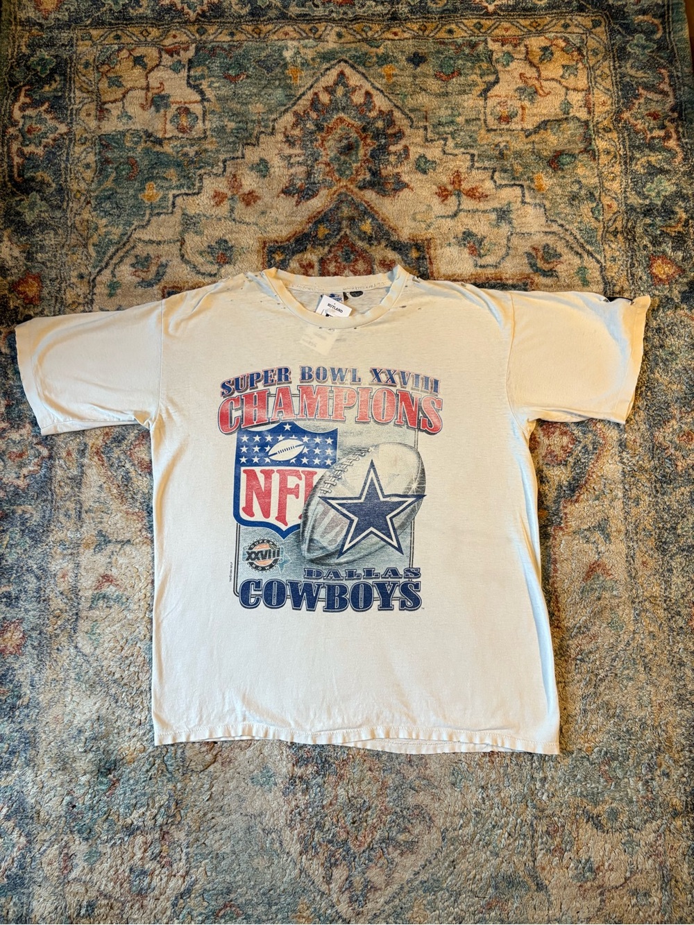 Vintage NFL Dallas Cowboys DISTRESSED Super Bowl T-shirt Large